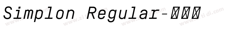 Simplon Regular字体转换